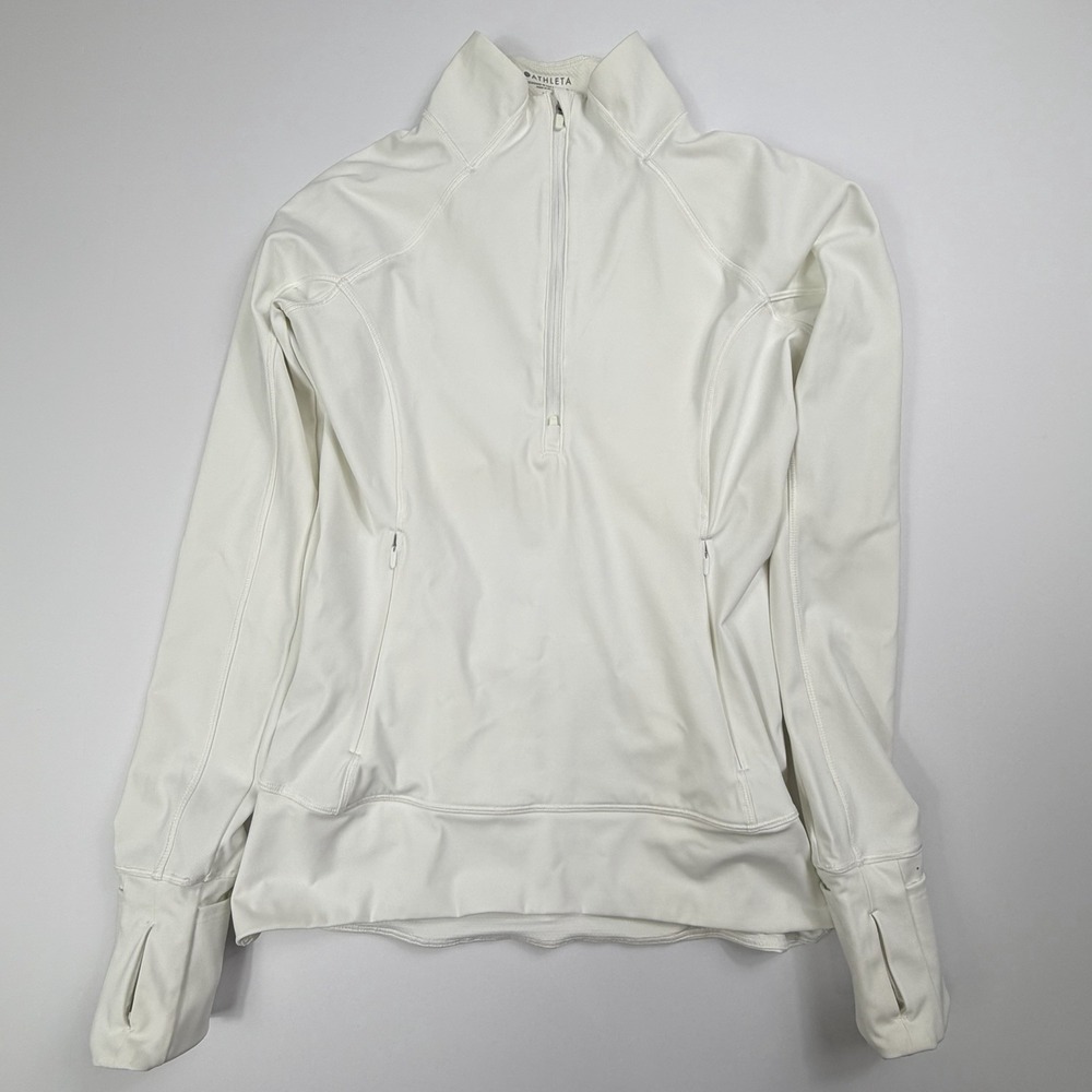 Athleta White Half Zip Pullover Jacket Women's Xx… - image 2